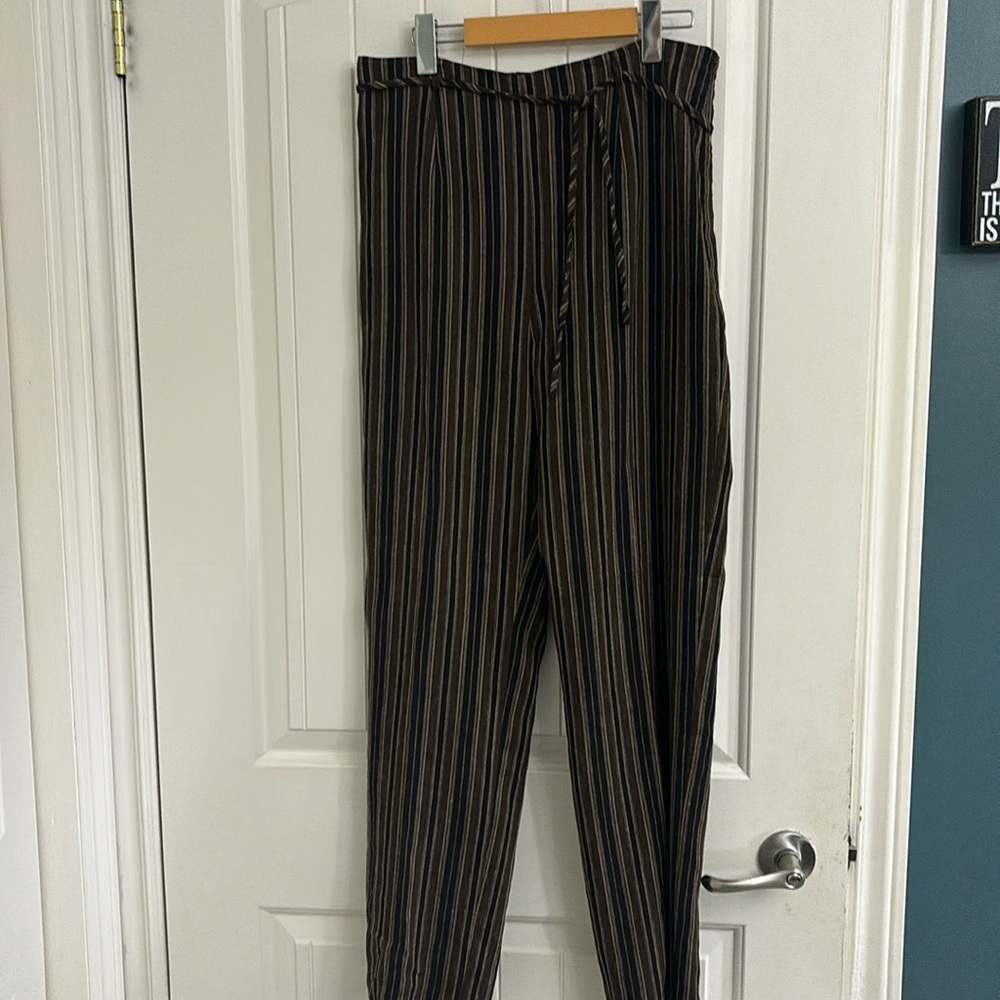 BIANCA NYGARD Linen Blend High Waisted Pants